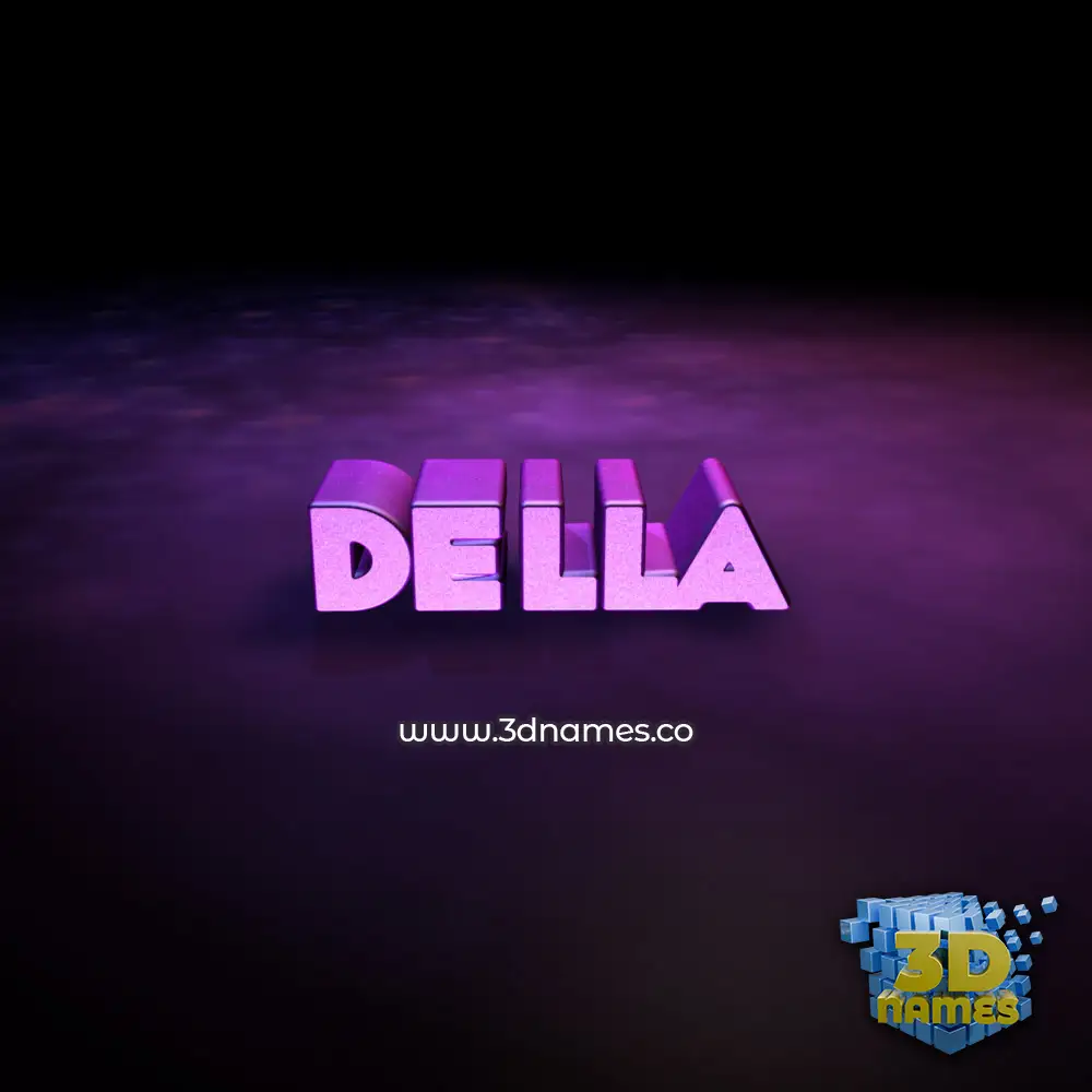 della in Big Purple style - 3D name wallpaper