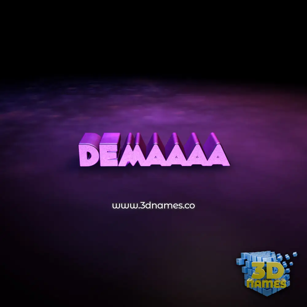demaaaa in Big Purple style - 3D name wallpaper