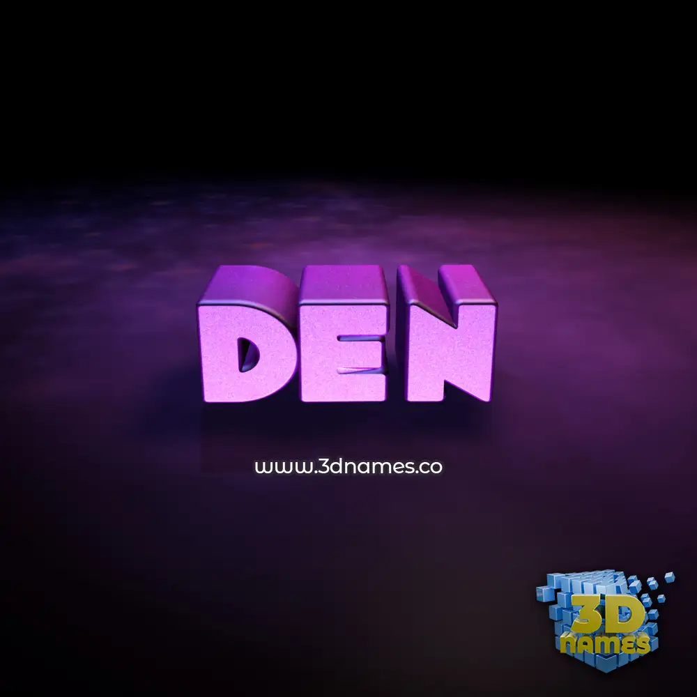 den in Big Purple style - 3D name wallpaper
