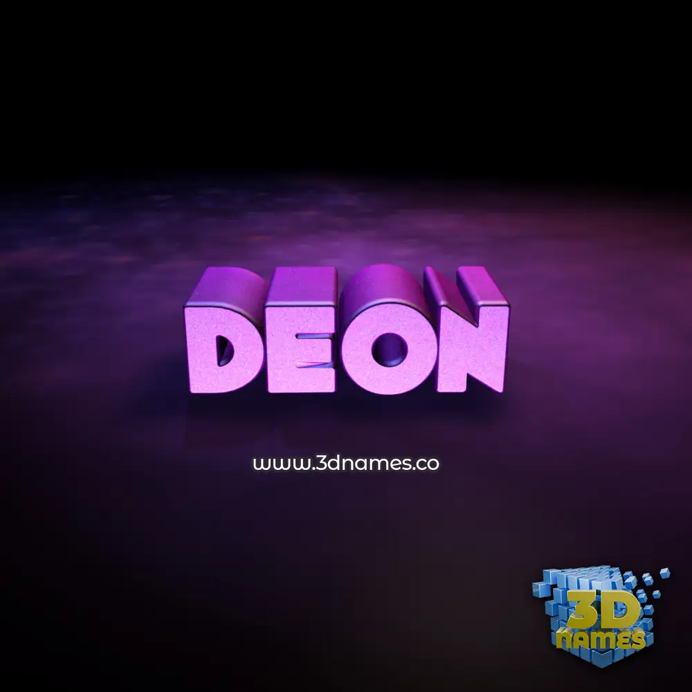 deon in Big Purple style - 3D name wallpaper