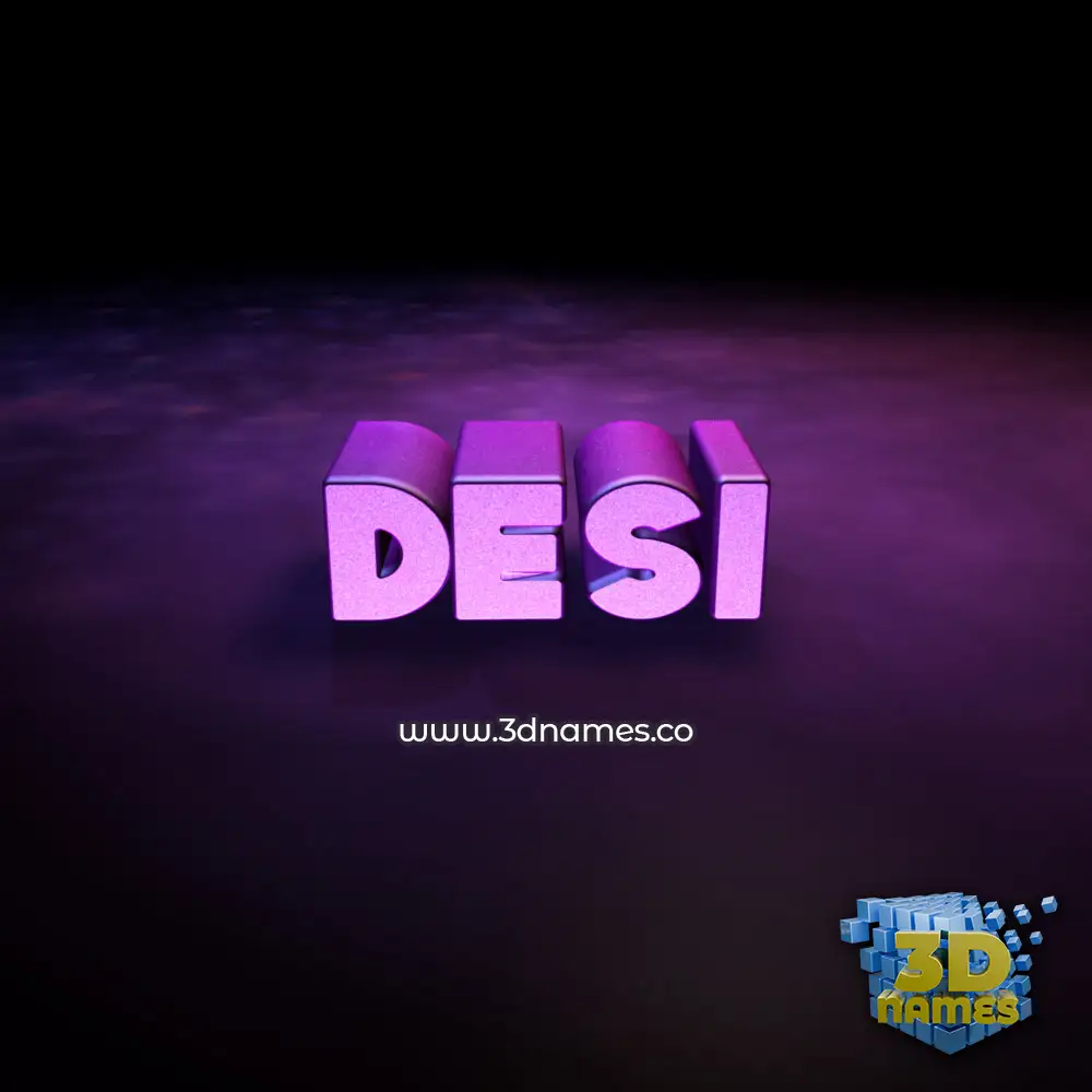 desi in Big Purple style - 3D name wallpaper