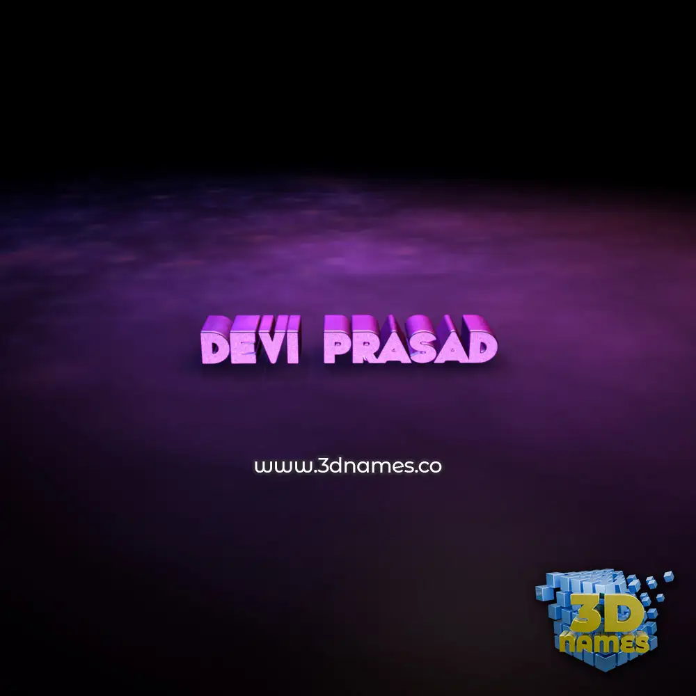 devi prasad in Big Purple style - 3D name wallpaper