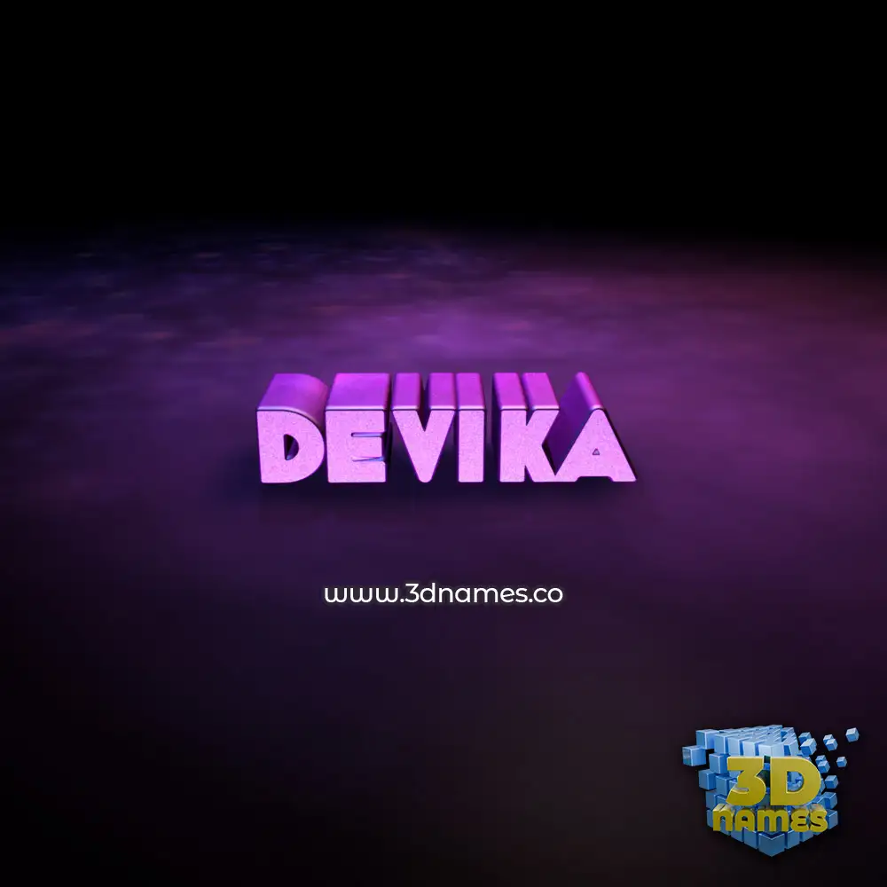 devika in Big Purple style - 3D name wallpaper