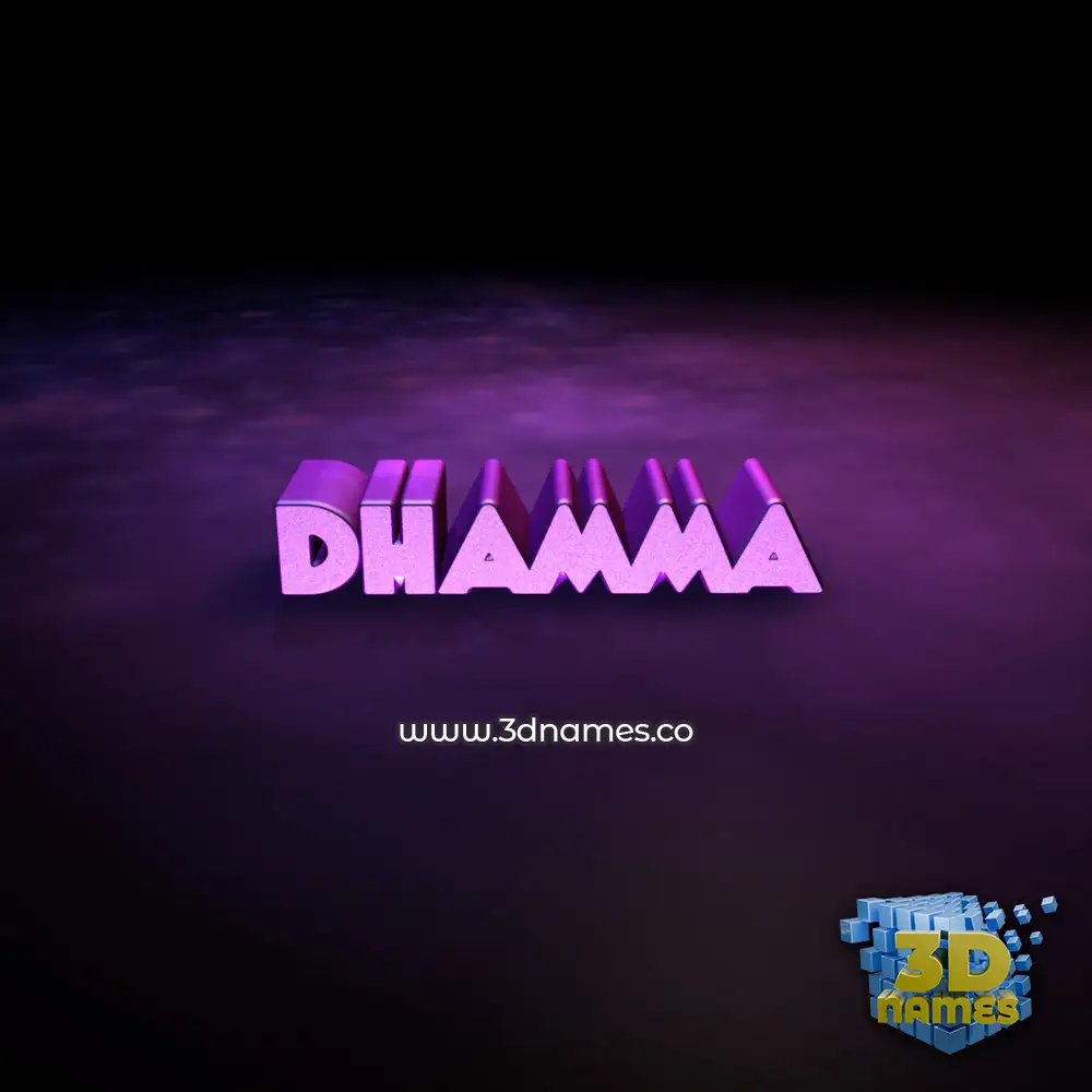 dhamma in Big Purple style - 3D name wallpaper
