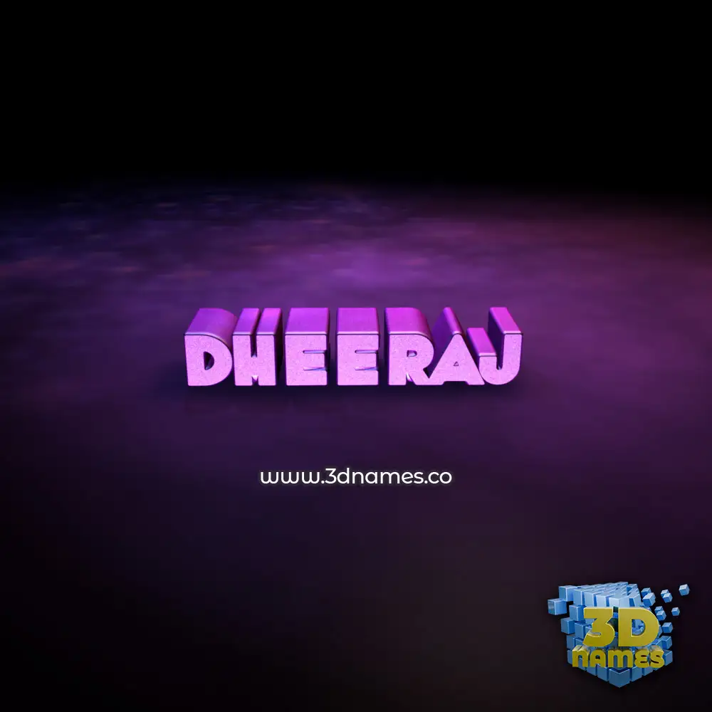 dheeraj in Big Purple style - 3D name wallpaper