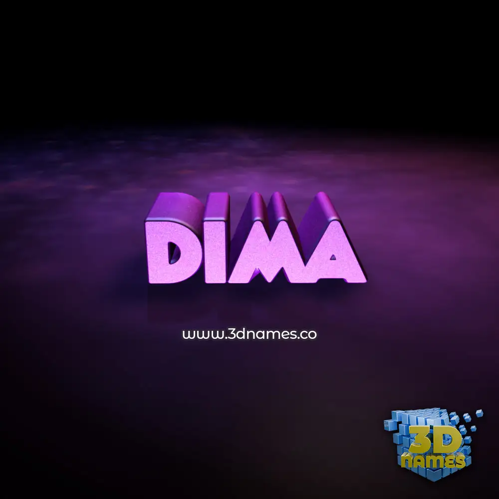 dima in Big Purple style - 3D name wallpaper
