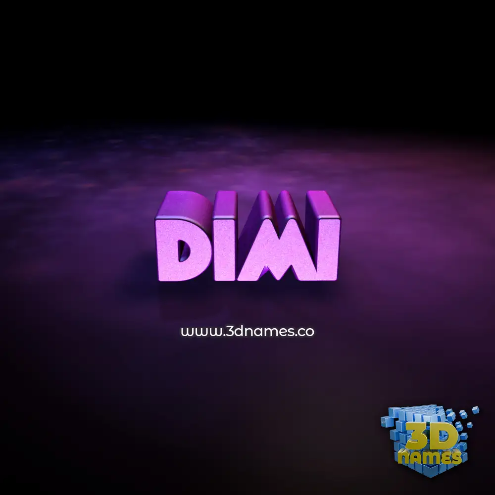 dimi in Big Purple style - 3D name wallpaper