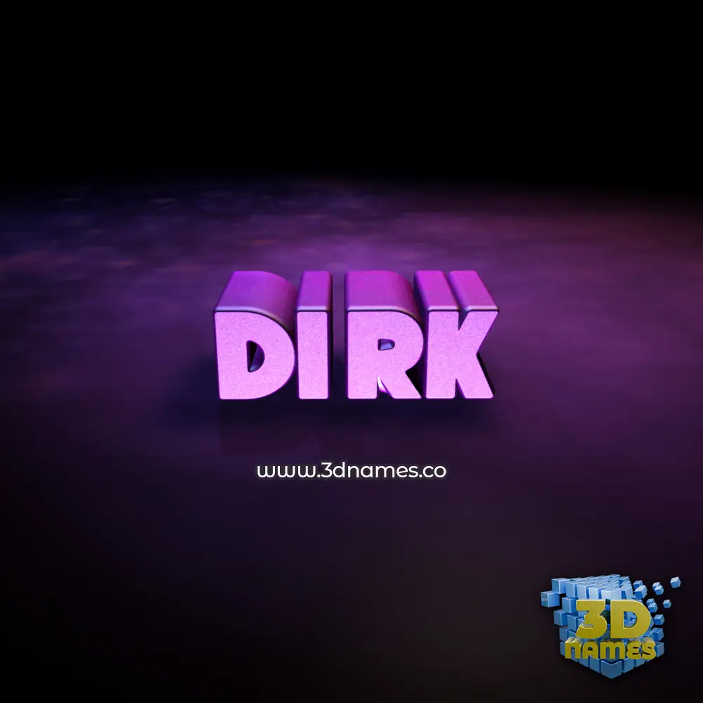 dirk in Big Purple style - 3D name wallpaper