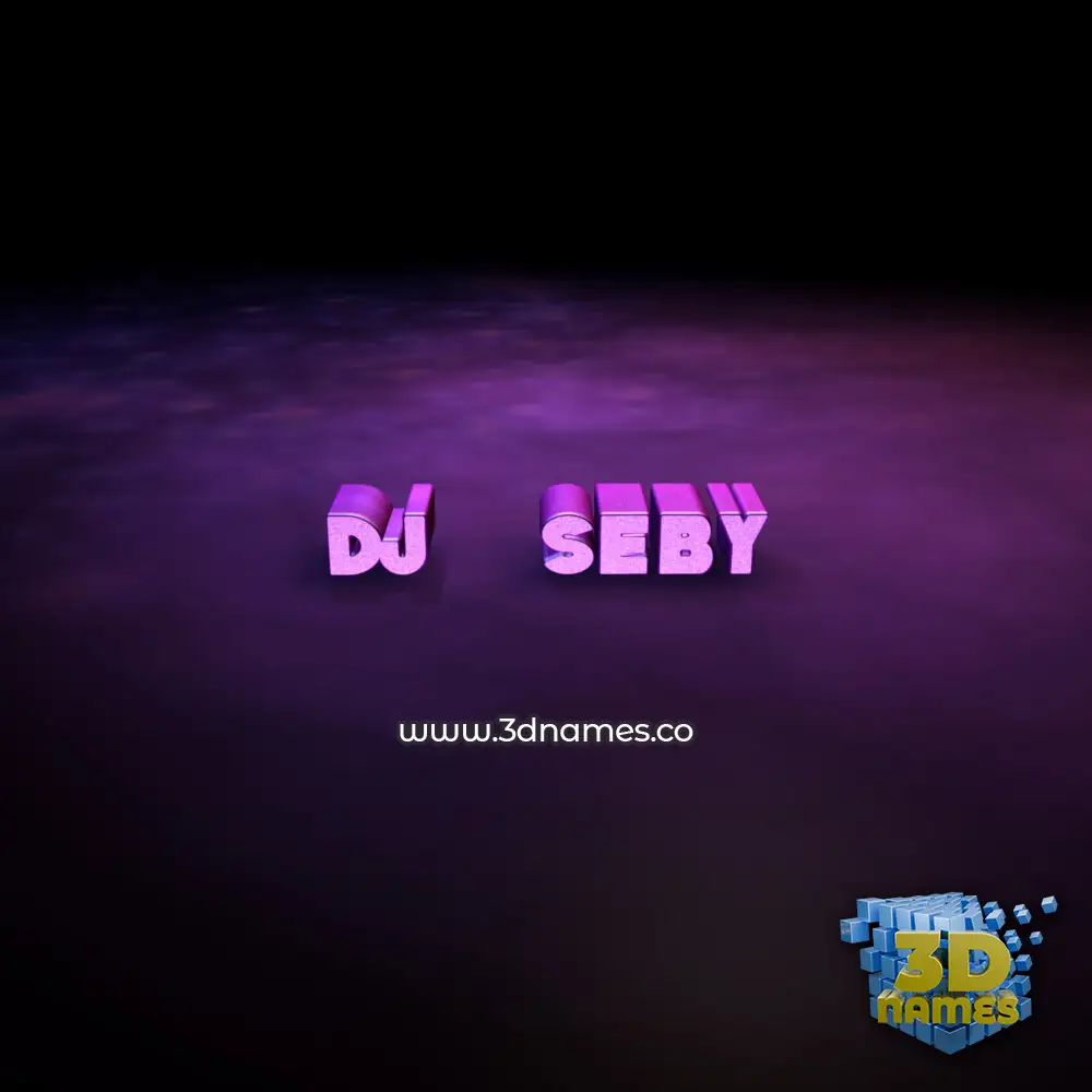 dj   seby in Big Purple style - 3D name wallpaper