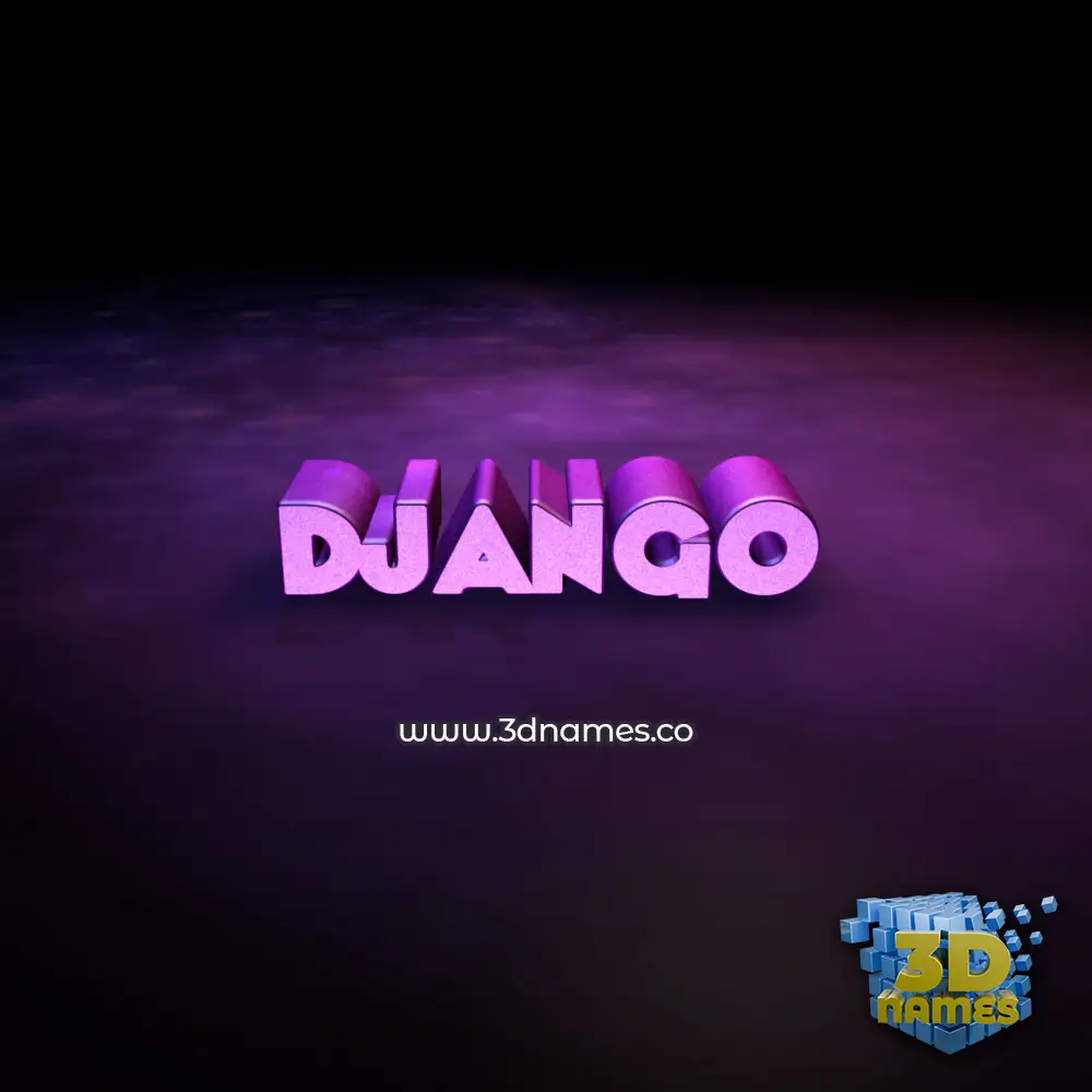 django in Big Purple style - 3D name wallpaper