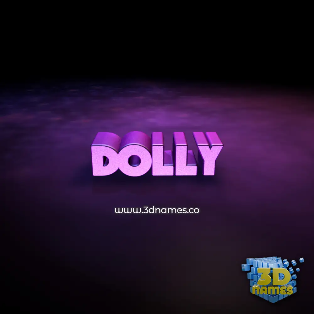 dolly in Big Purple style - 3D name wallpaper