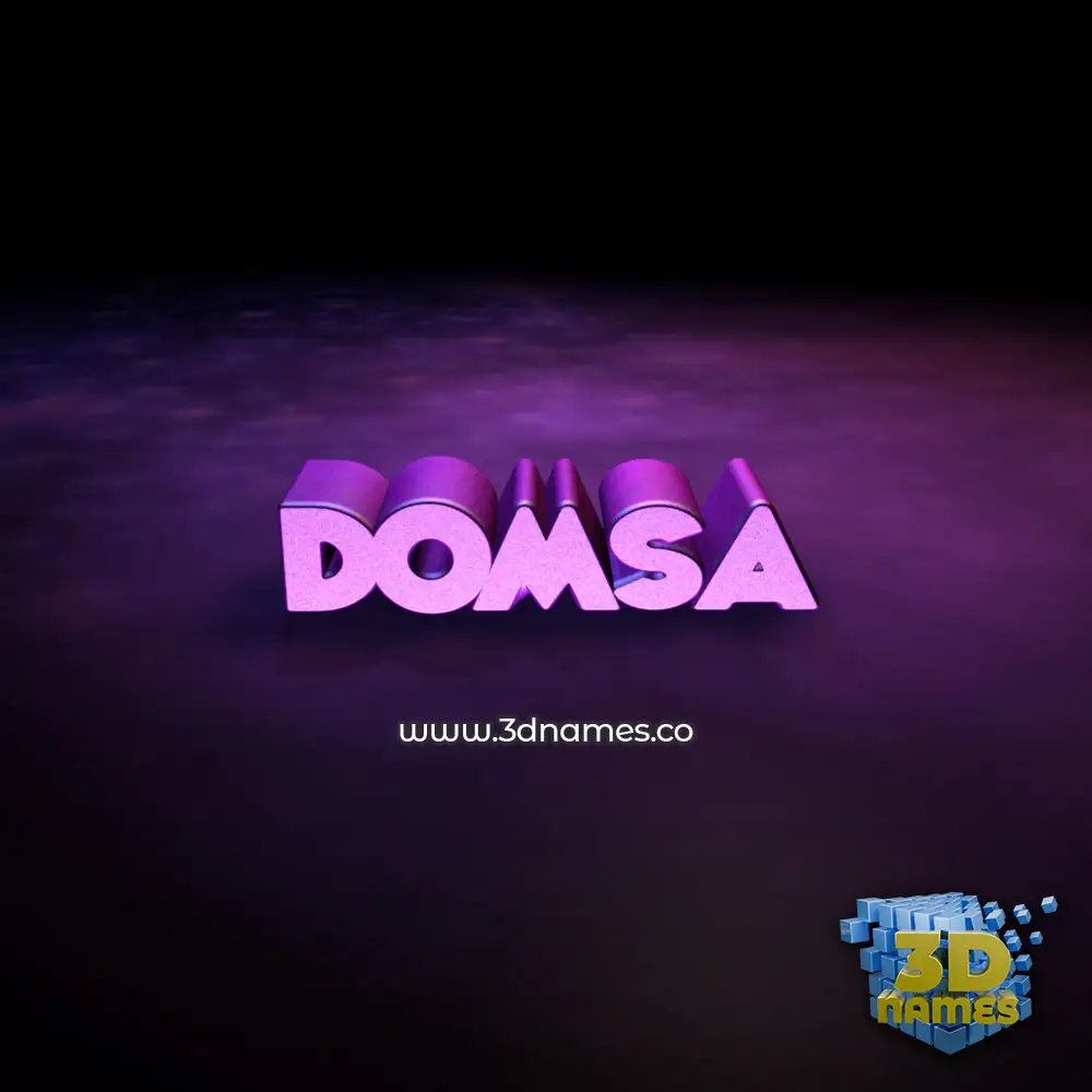 domsa in Big Purple style - 3D name wallpaper