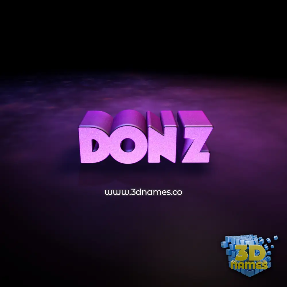 donz in Big Purple style - 3D name wallpaper