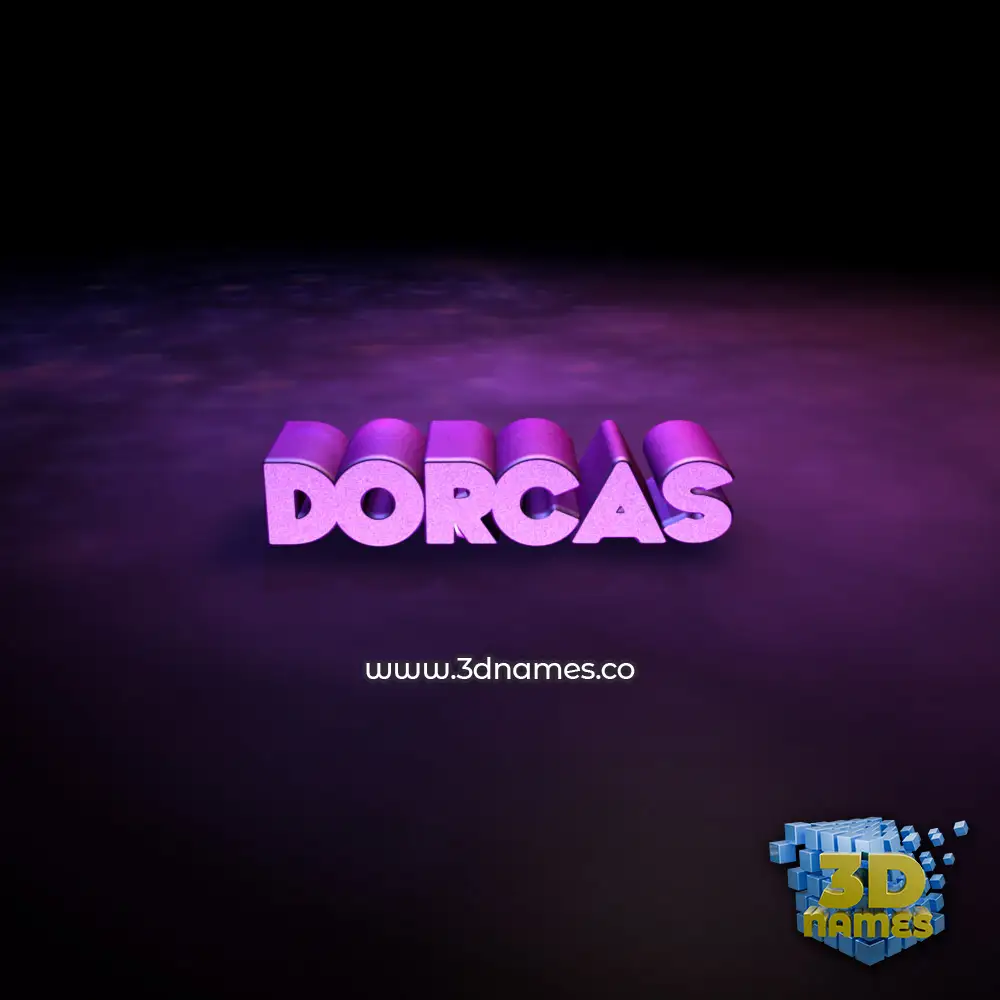 dorcas in Big Purple style - 3D name wallpaper