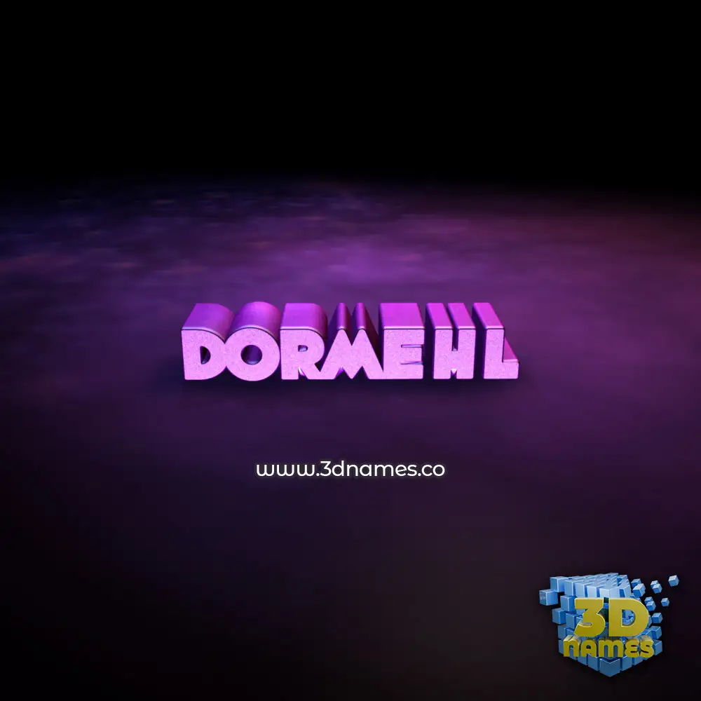 dormehl in Big Purple style - 3D name wallpaper
