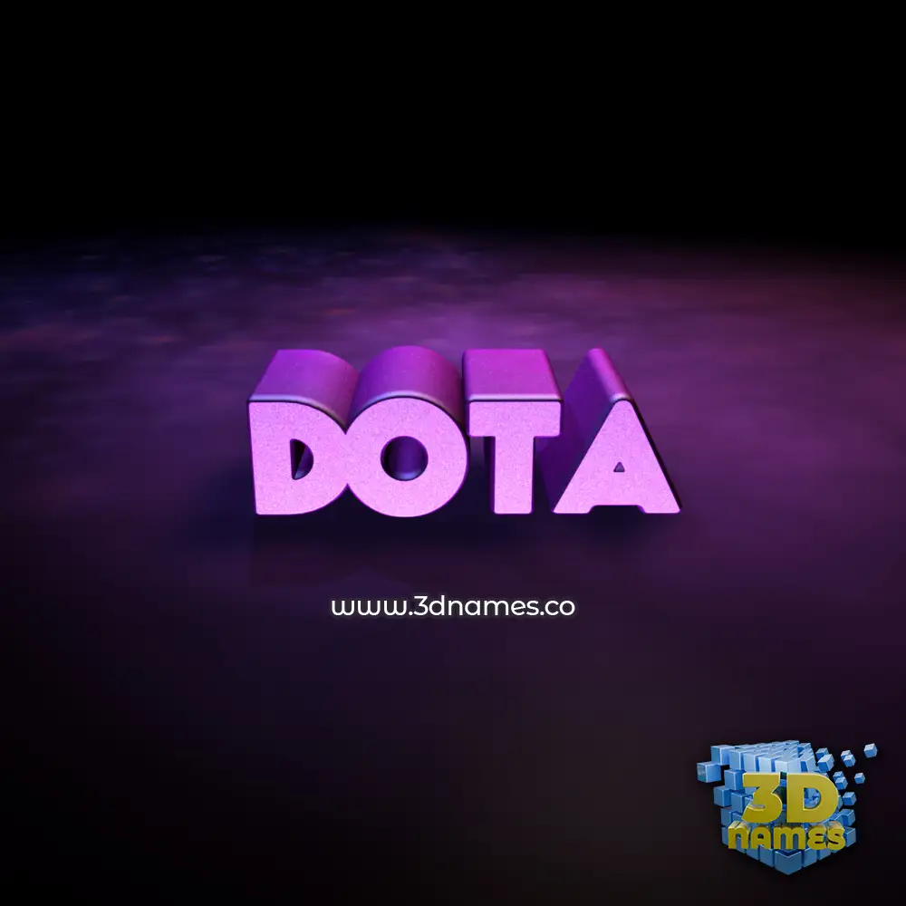 dota in Big Purple style - 3D name wallpaper