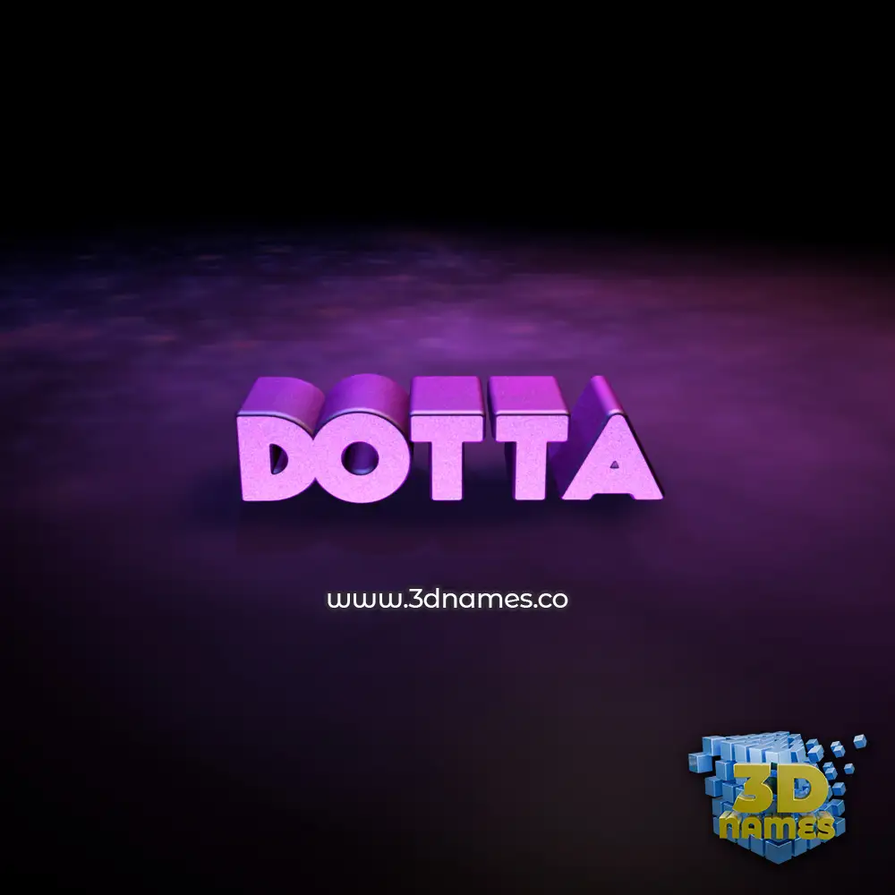 dotta in Big Purple style - 3D name wallpaper