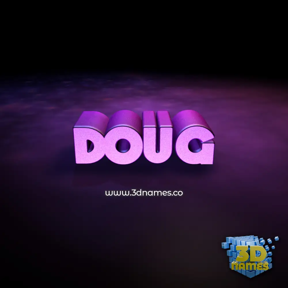 doug in Big Purple style - 3D name wallpaper