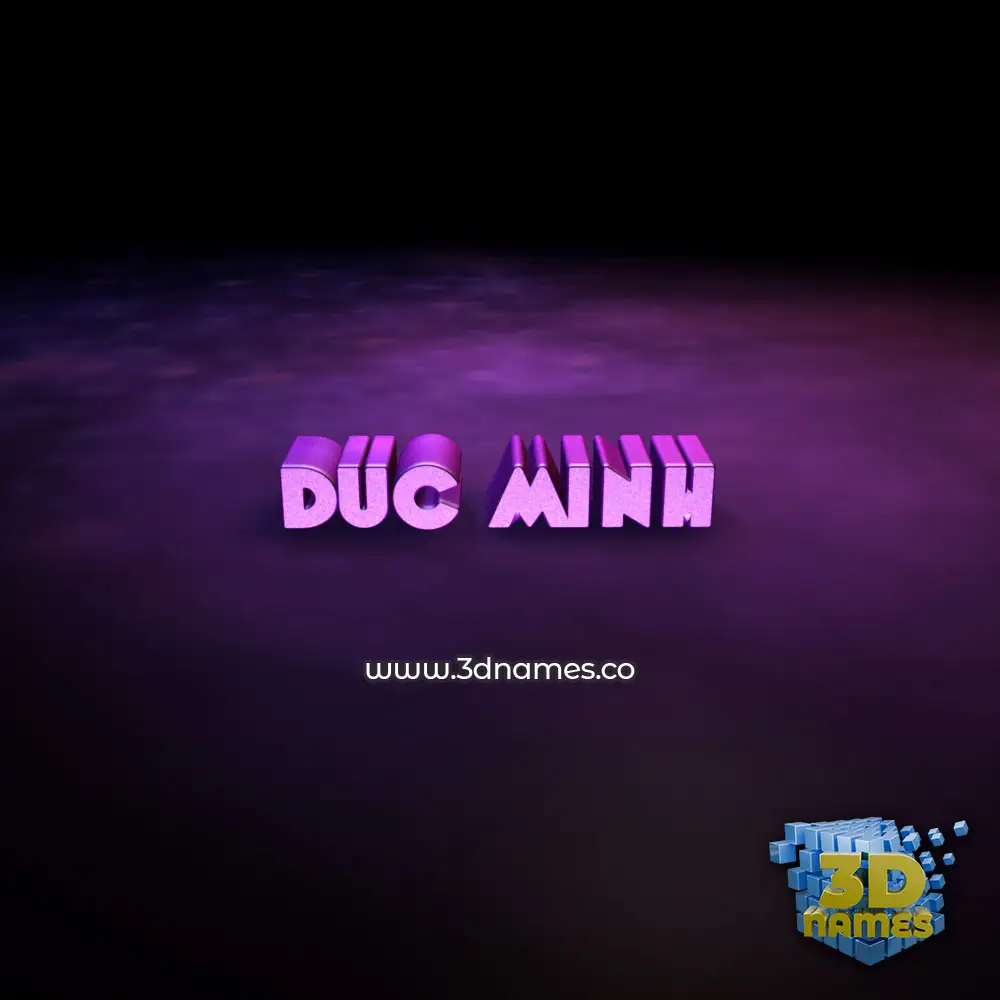 duc minh in Big Purple style - 3D name wallpaper
