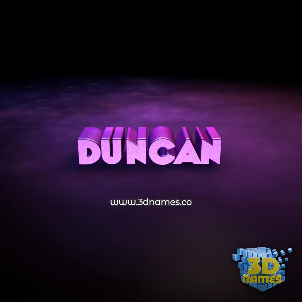 duncan in Big Purple style - 3D name wallpaper