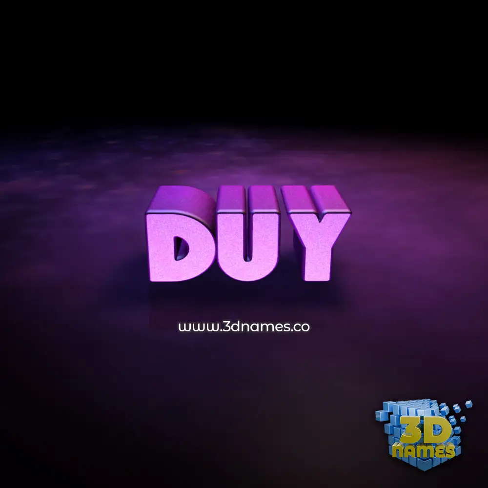 duy in Big Purple style - 3D name wallpaper