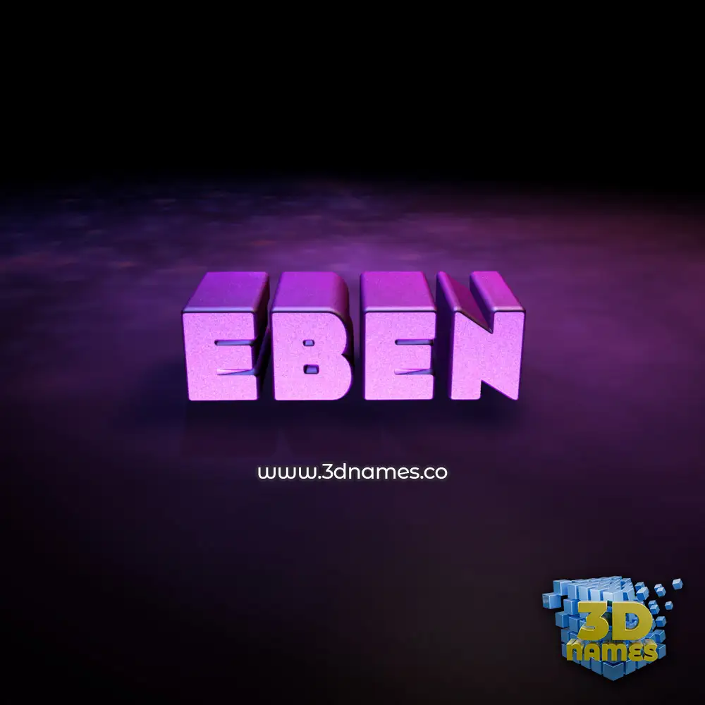 eben in Big Purple style - 3D name wallpaper