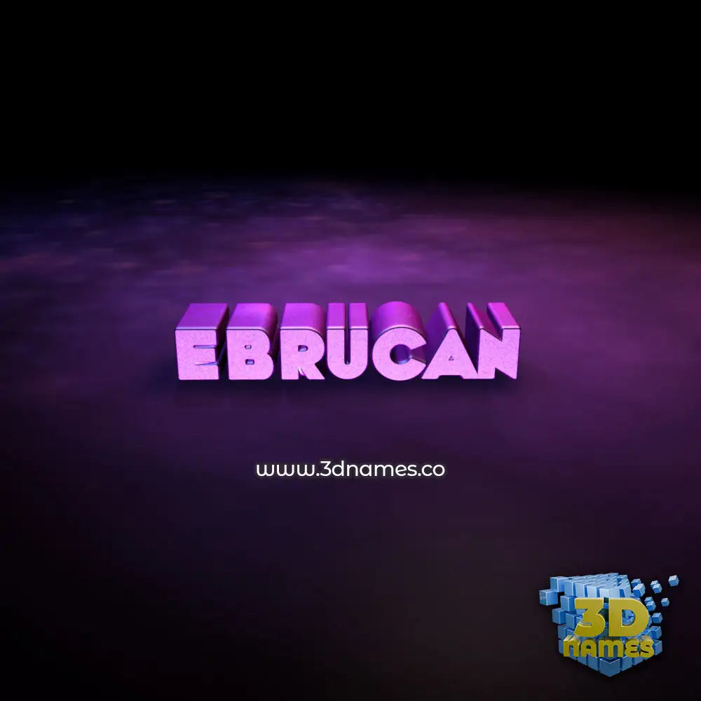 ebrucan in Big Purple style - 3D name wallpaper