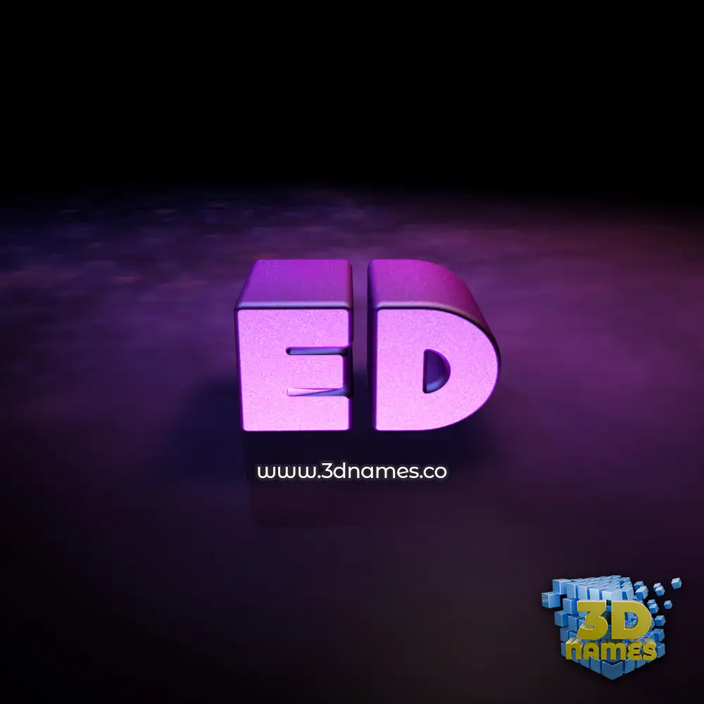 ed in Big Purple style - 3D name wallpaper