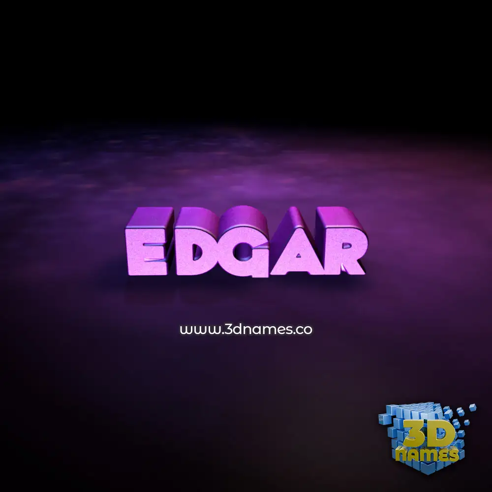 edgar in Big Purple style - 3D name wallpaper