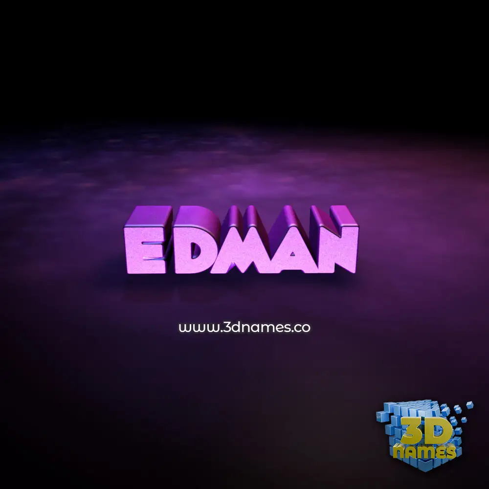 edman in Big Purple style - 3D name wallpaper