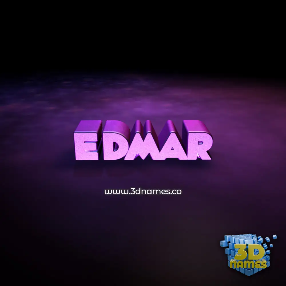 edmar in Big Purple style - 3D name wallpaper