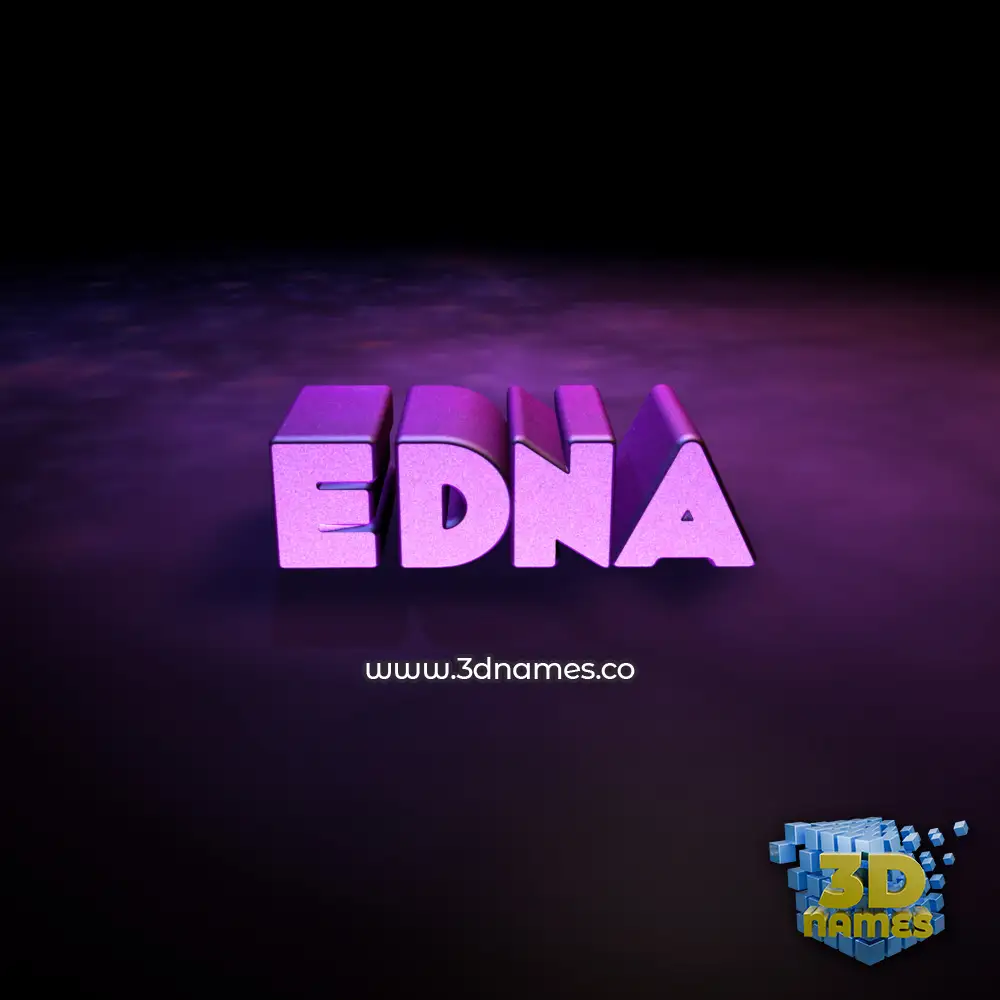 edna in Big Purple style - 3D name wallpaper