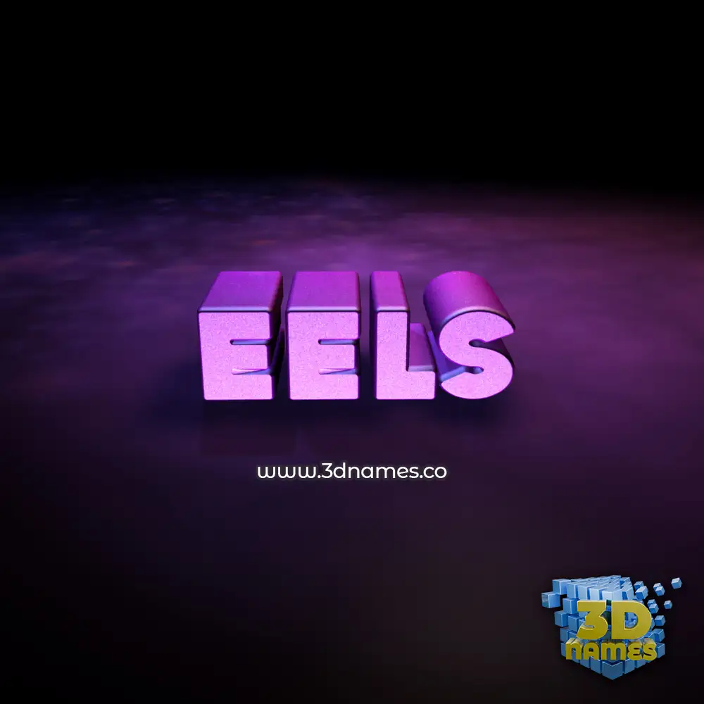 eels in Big Purple style - 3D name wallpaper