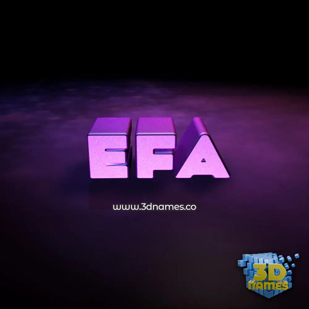 efa in Big Purple style - 3D name wallpaper