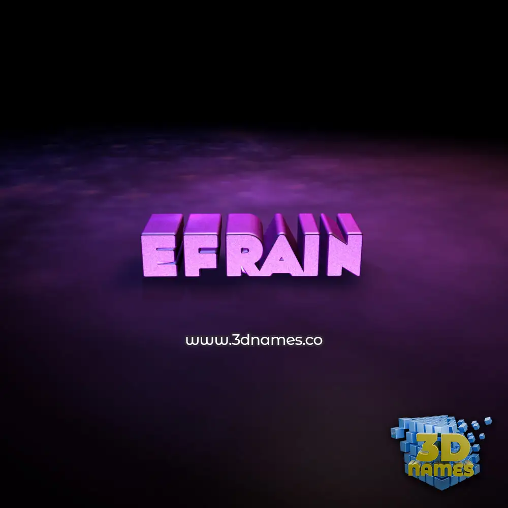 efrain in Big Purple style - 3D name wallpaper