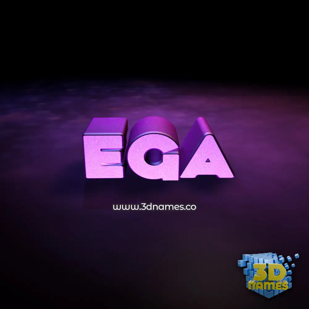 ega in Big Purple style - 3D name wallpaper