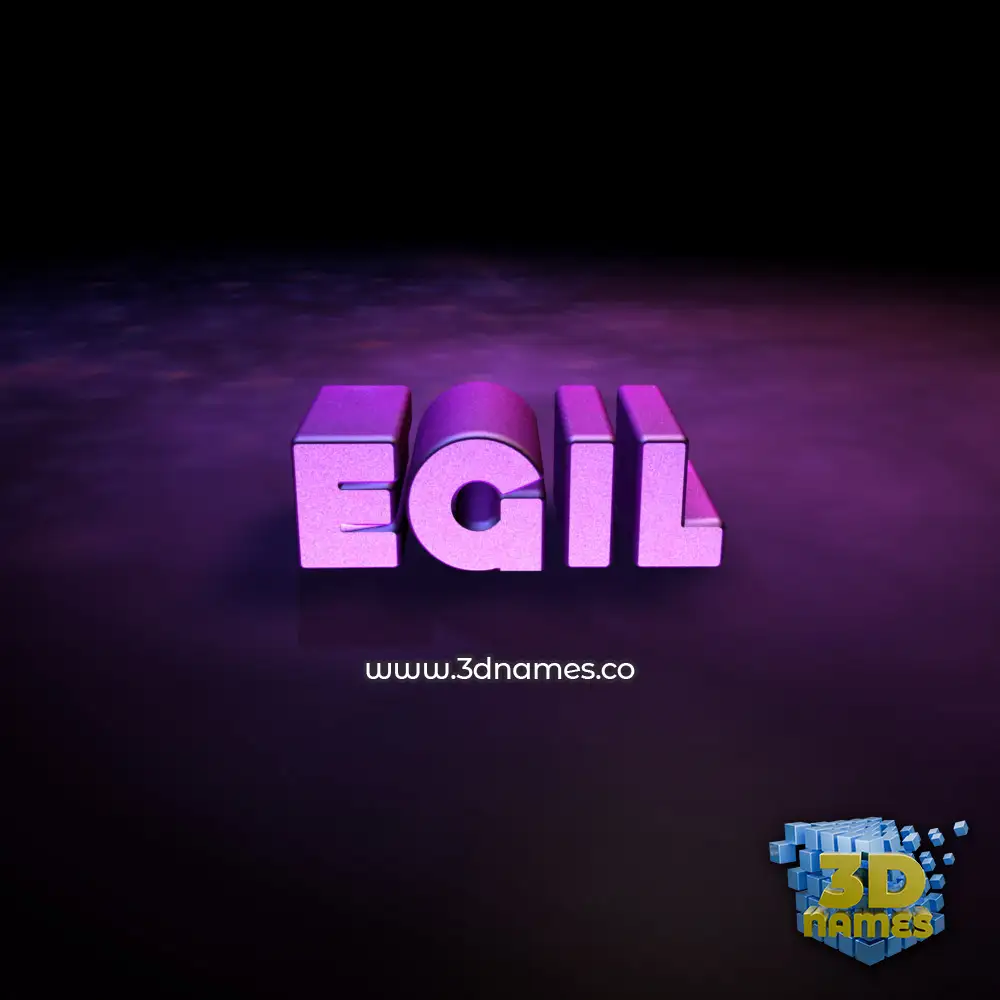 egil in Big Purple style - 3D name wallpaper
