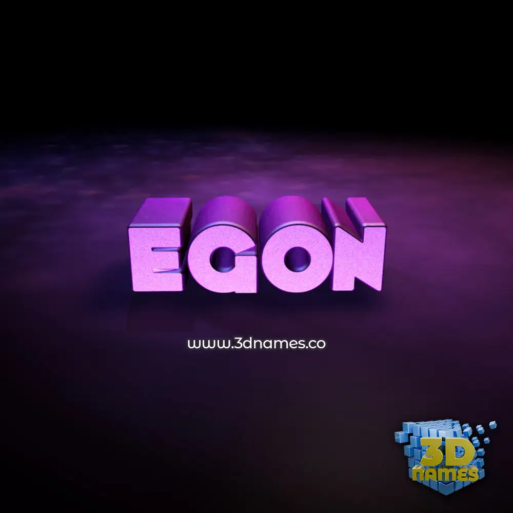 egon in Big Purple style - 3D name wallpaper
