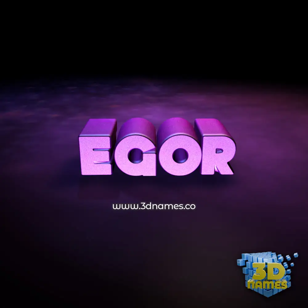 egor in Big Purple style - 3D name wallpaper