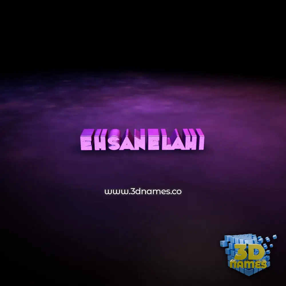 ehsanelahi in Big Purple style - 3D name wallpaper