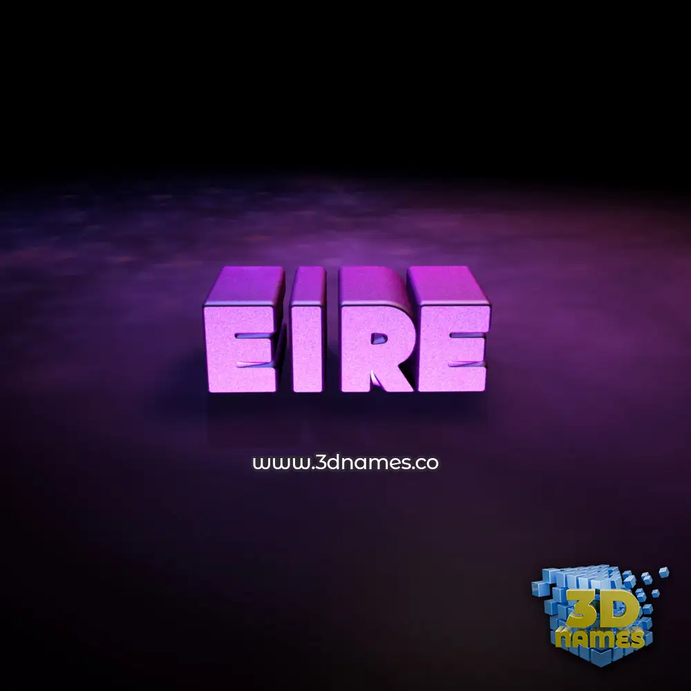 eire in Big Purple style - 3D name wallpaper
