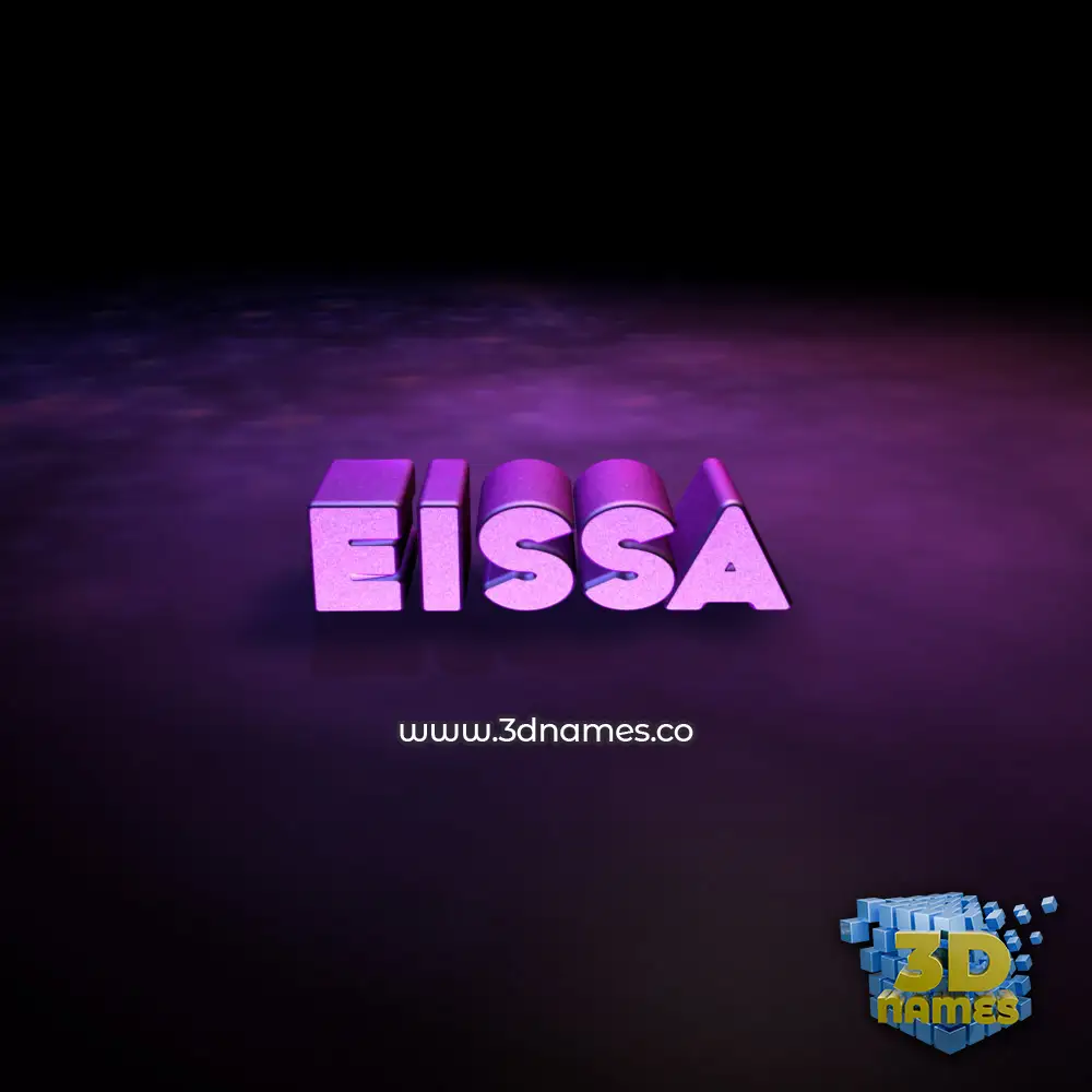 eissa in Big Purple style - 3D name wallpaper