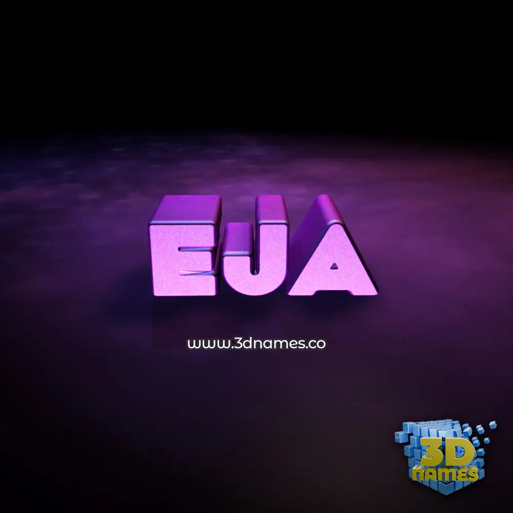 eja in Big Purple style - 3D name wallpaper