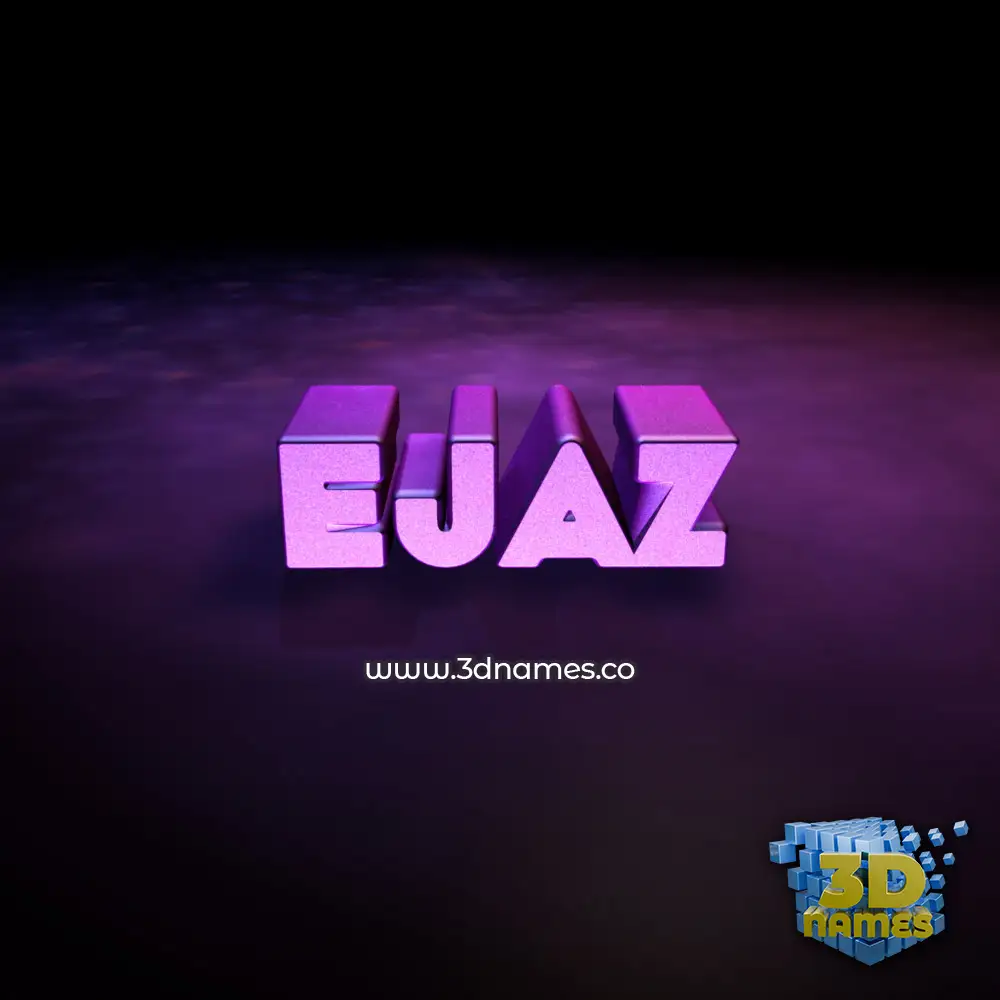 ejaz in Big Purple style - 3D name wallpaper