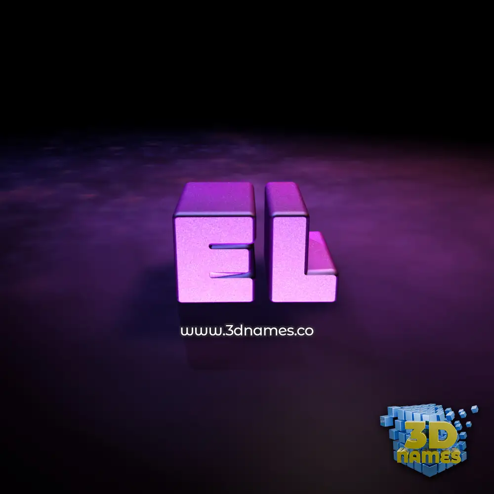 el in Big Purple style - 3D name wallpaper