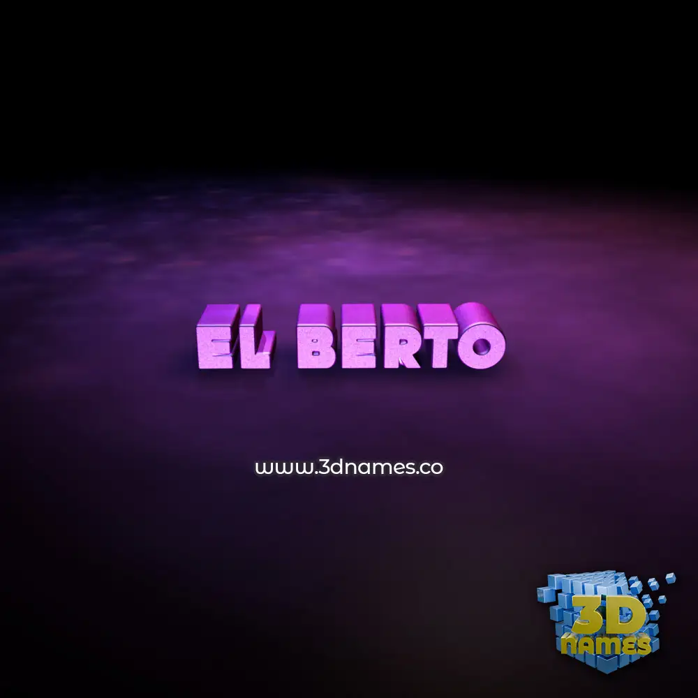el berto in Big Purple style - 3D name wallpaper