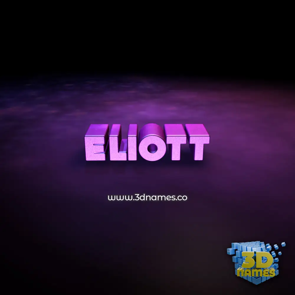 eliott in Big Purple style - 3D name wallpaper