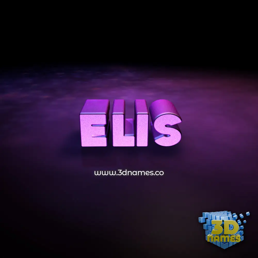 elis in Big Purple style - 3D name wallpaper