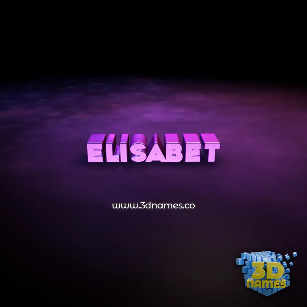 elisabet in Big Purple style - 3D name wallpaper