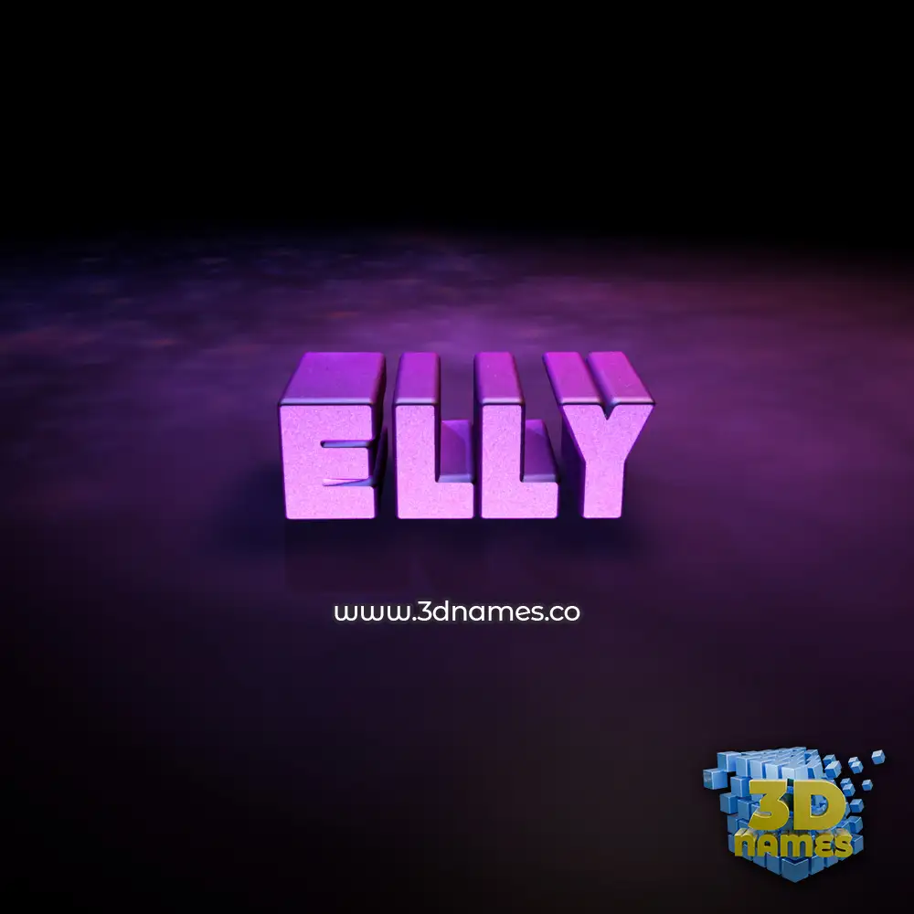 elly in Big Purple style - 3D name wallpaper
